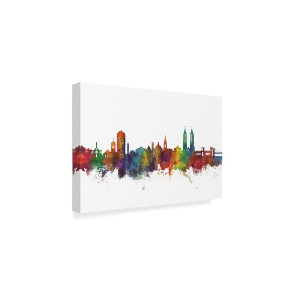 Michael Tompsett 'Kassel Germany Skyline Ii' Canvas Art,16x24